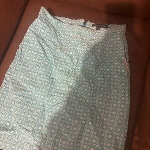 Brooks Brothers Light Blue Patterned Skirt
